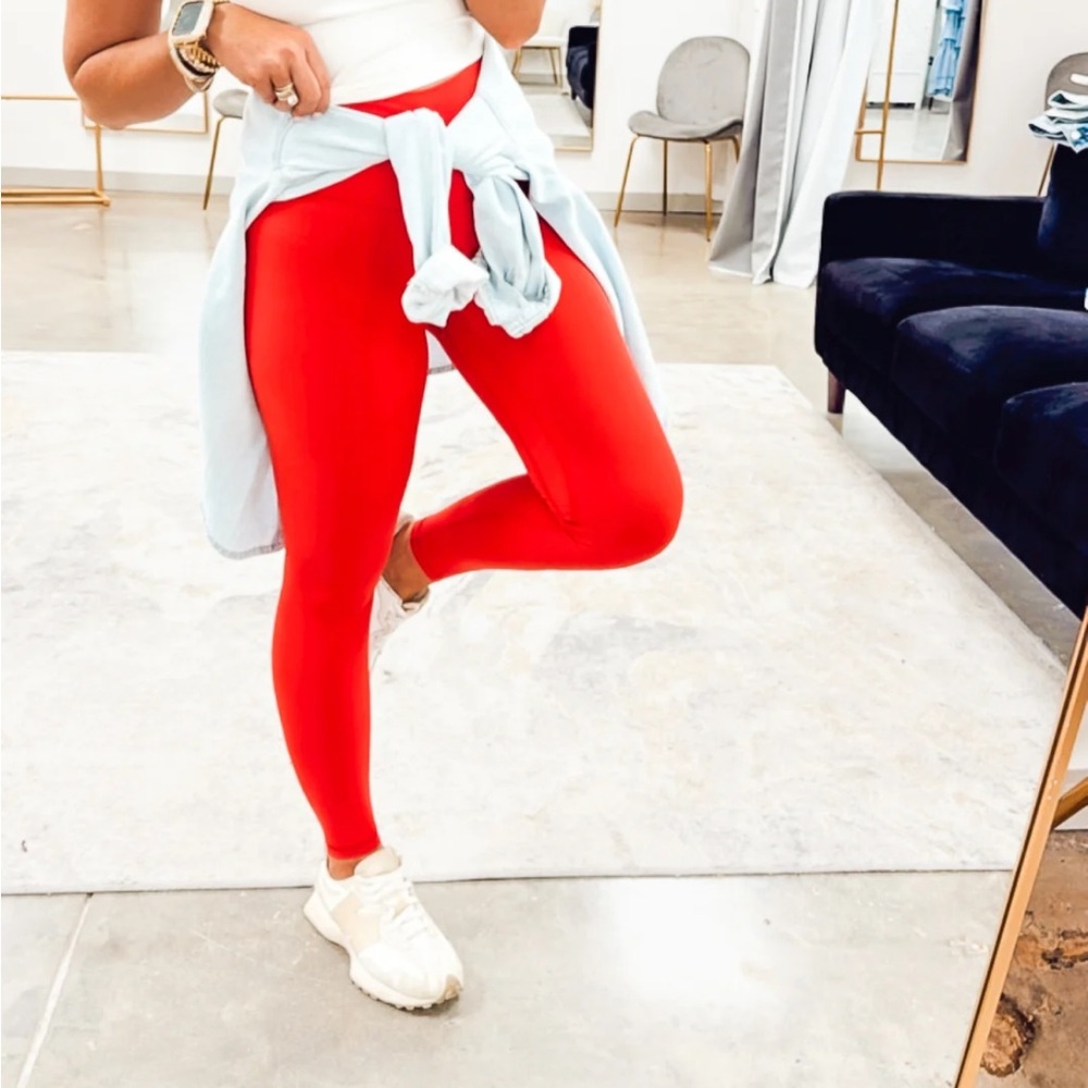 THE FORM FIT LEGGINGS-RED
